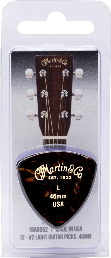 Saqueta de 12 Palhetas 0.46MM Leve Imitação de Tartaruga