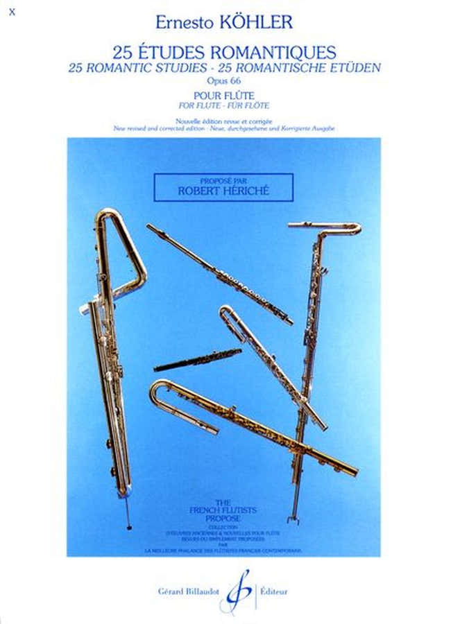 Kohler Ernesto - 25 Etudes Romantiques Op.66 - Flute
