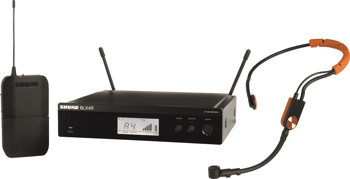 Sistema HF para rack com microfone de cabeça