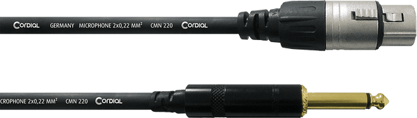 Cabo de Áudio XLR Fêmea/jack Mono 5 M