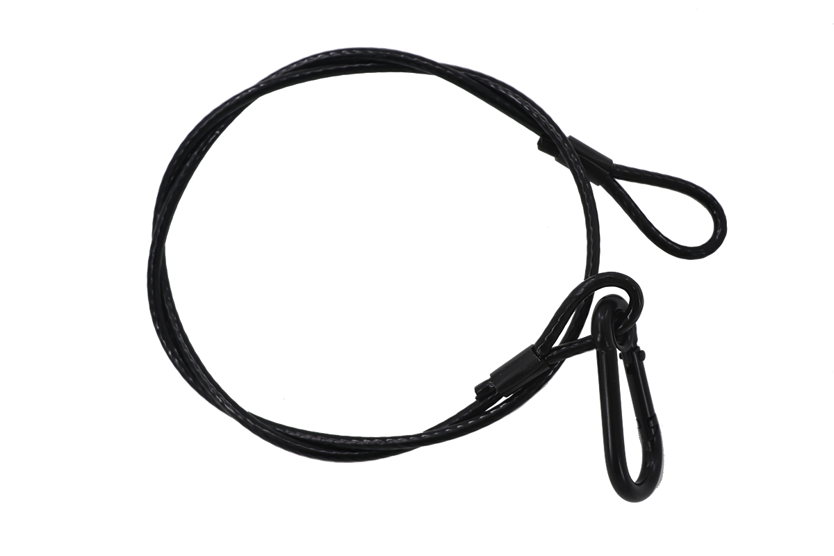 Pack De 12 Lingas De Segurança 4 mm 85 cm Preto