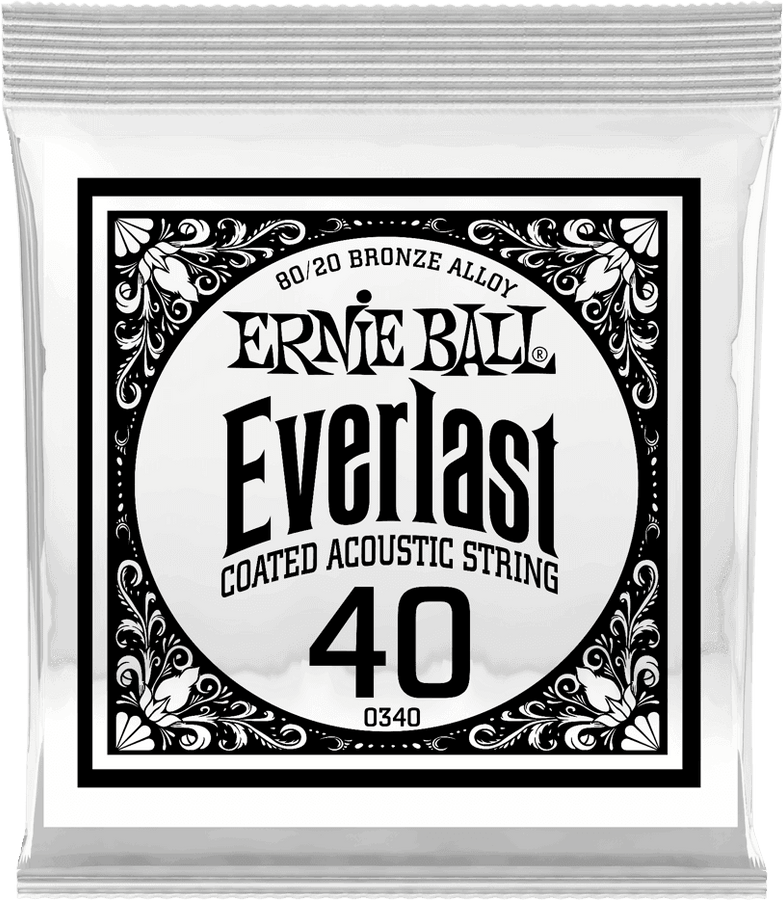 .040 EVERLAST COATED 80/20 BRONZE ACOUSTIC GUITAR STRINGS