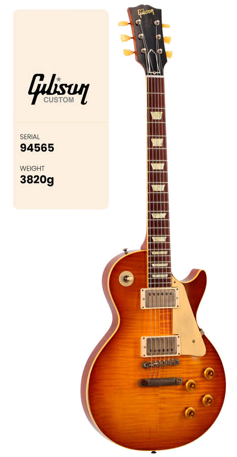 Les Paul Standard 1959 fortemente envelhecido Golden Poppy Burst CS MLC #94565
