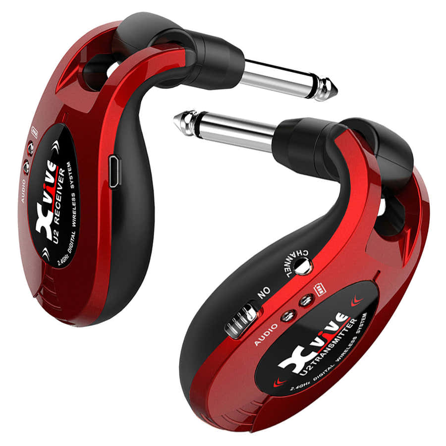 Sistema sem fios para guitarra ~ Vermelho metalizado