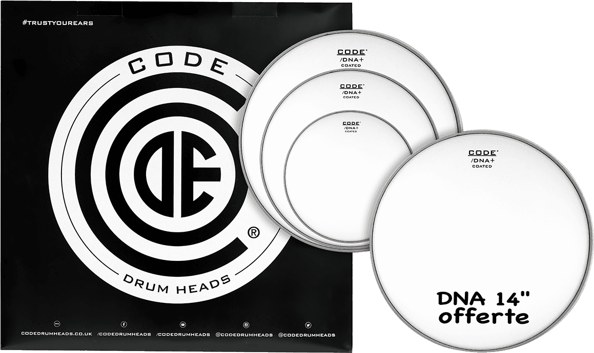 Pack De Toms DNA Revestida Fusion 10/12/14 + CC 14" DNA Revestida