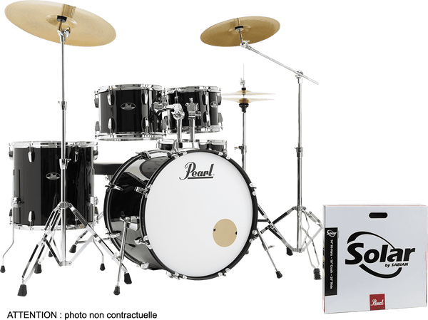 Pearl ROADSHOW STAGE 22 + B-50 JET BLACK + SOLAR CYMBALS