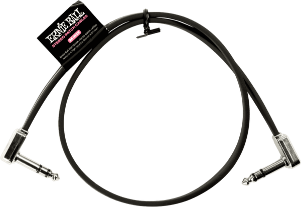Ernie Ball INSTRUMENT PATCH TRS CABLES - THIN & FLAT ELBOW - 60 CM