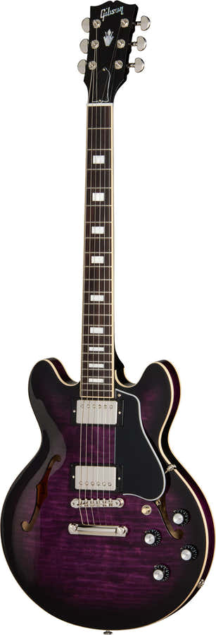 ES-339 Flamejado Dark Purple Burst Moderno