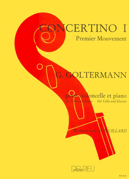 Edition Delrieu Goltermann Georg - Concerto N°1 Op.14 En La Min. - Premier Mouvement - Violoncelle Piano