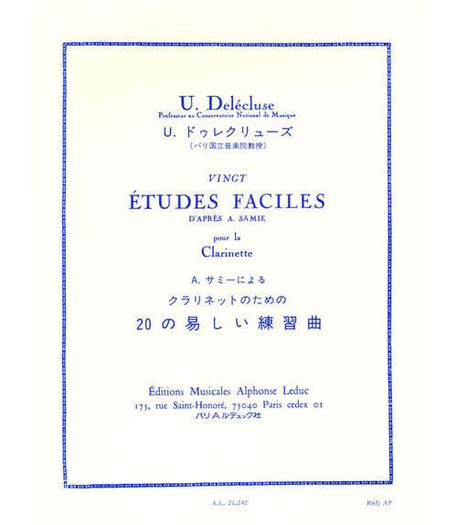 Delecluse U. - Vingt Etudes Faciles D'apres A. Samie - Clarinette