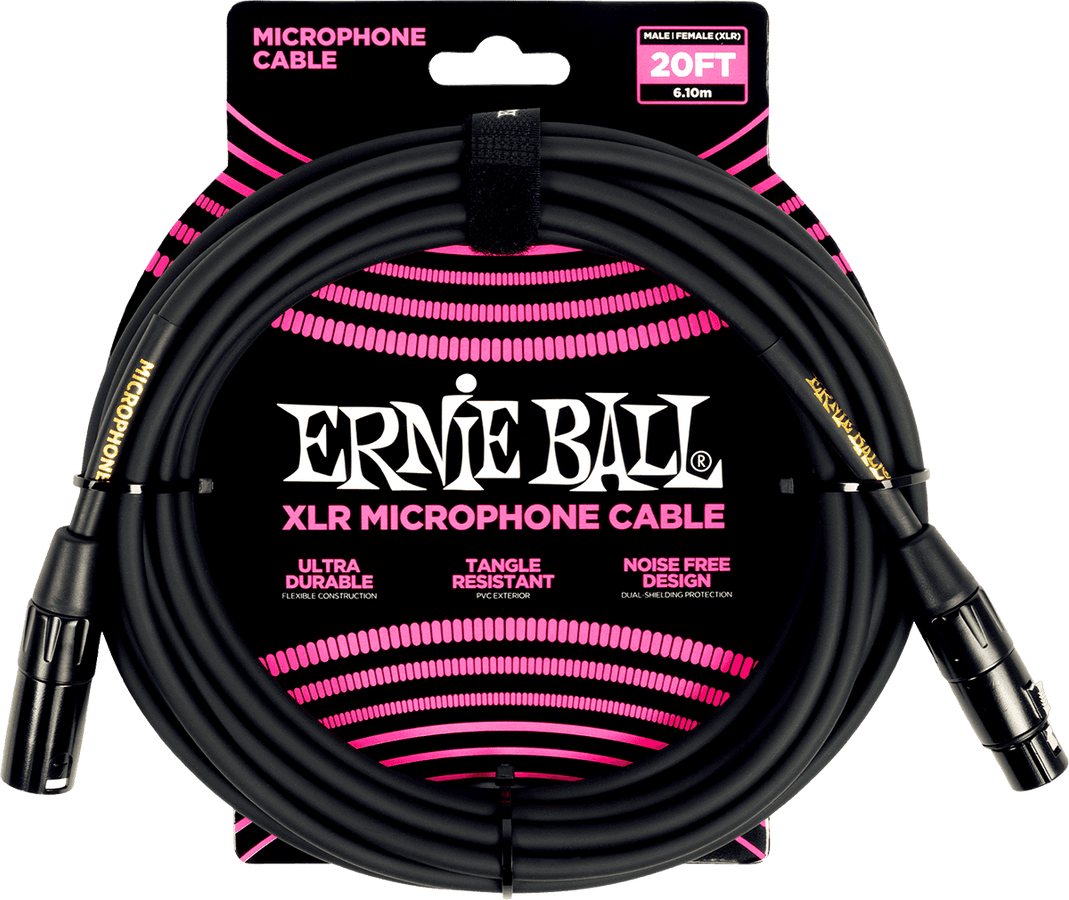 Cabos de Microfone Clássico XLR Macho/XLR Fêmea 6M Preto