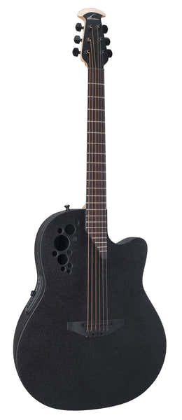 E-Acoustic Guitar Elite Tx Deep Contour Cutaway Black Textured