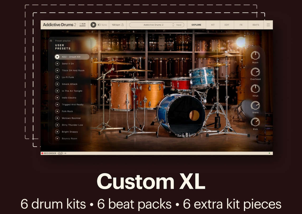 Addictive Drums 2 Coleção Custom XL