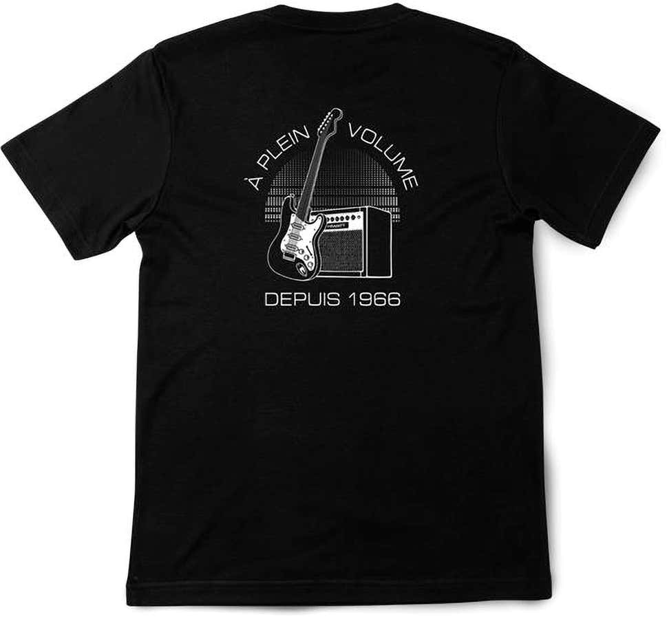 Black T-Shirt White Classic Logo L-Size