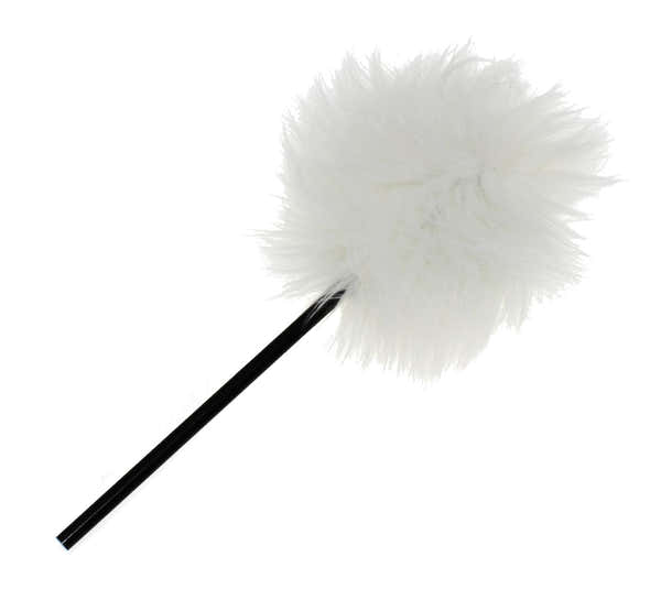 209W - BD KICK BEATER - WHITE FURRY - BLACK SHAFT