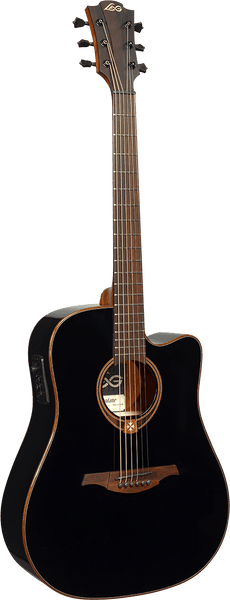 Lâg Tramontane T118DCE-BLK Dreadnought Cutaway Electro Preta