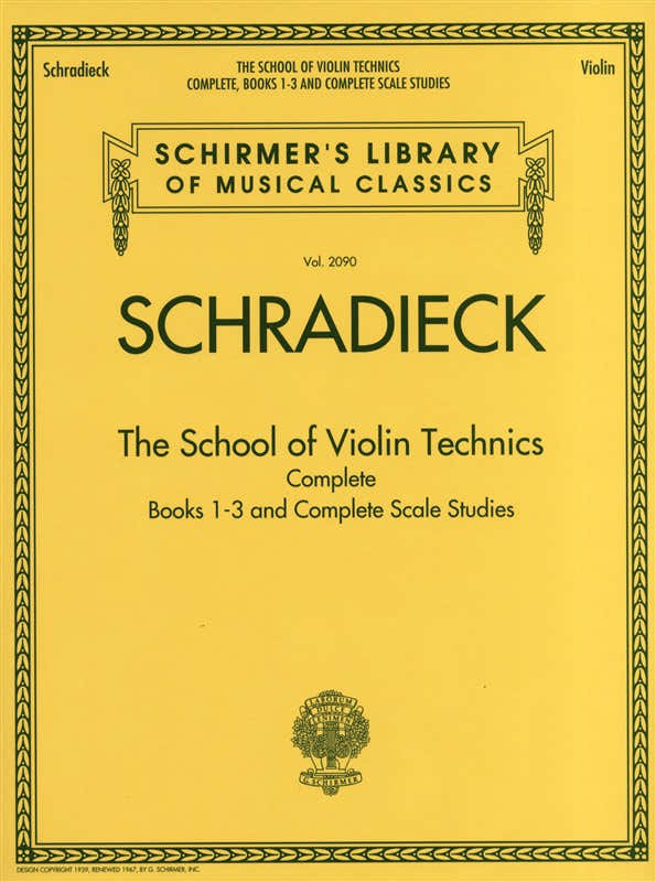 Schirmer Library Schradieck A escola completa de técnica de violino - Violino