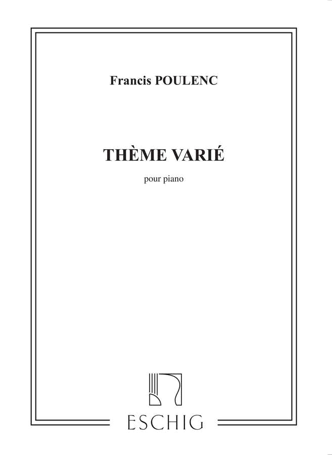 POULENC F. - THEME VARIE - PIANO