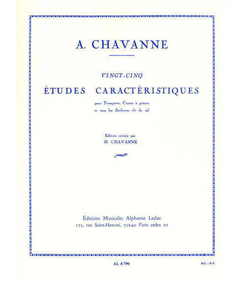 CHAVANNE A. - 25 ETUDES CARACTERISTIQUES