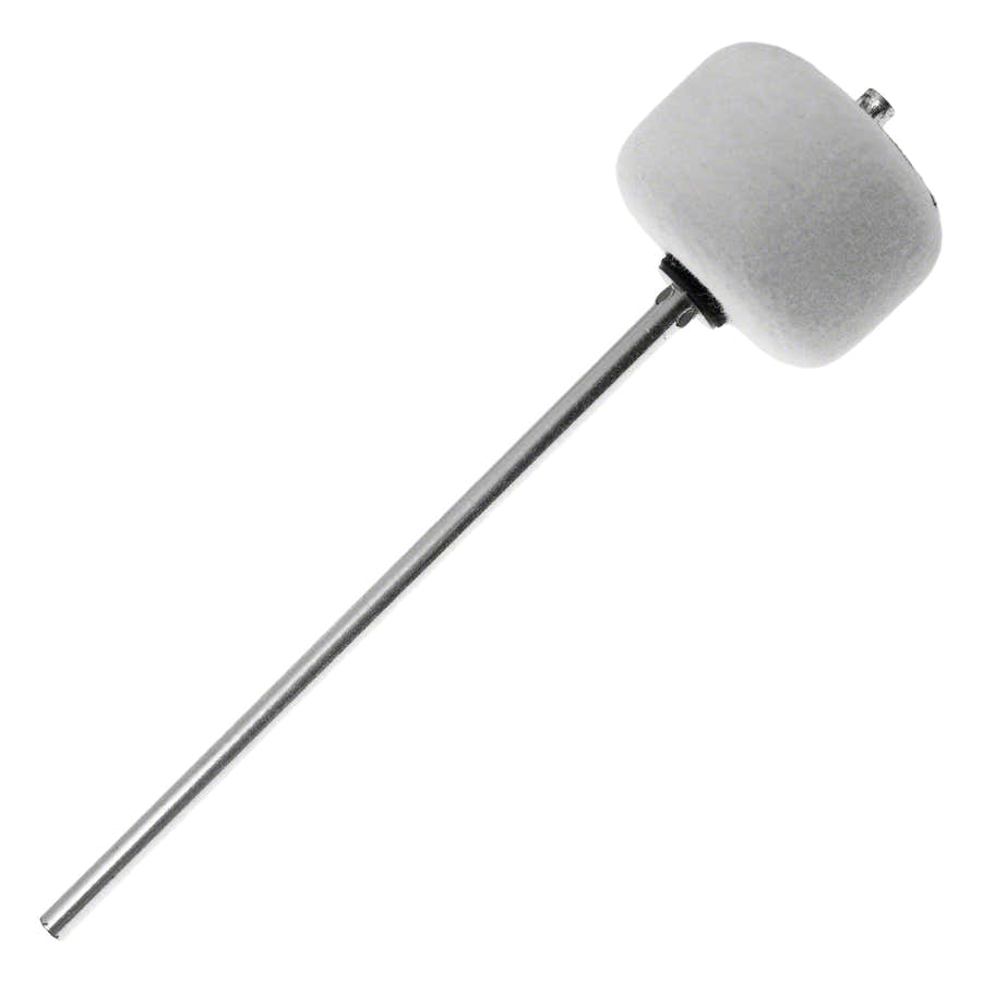 306 - Batedor de Pedal GC - Feltro Branco - Haste Cromada