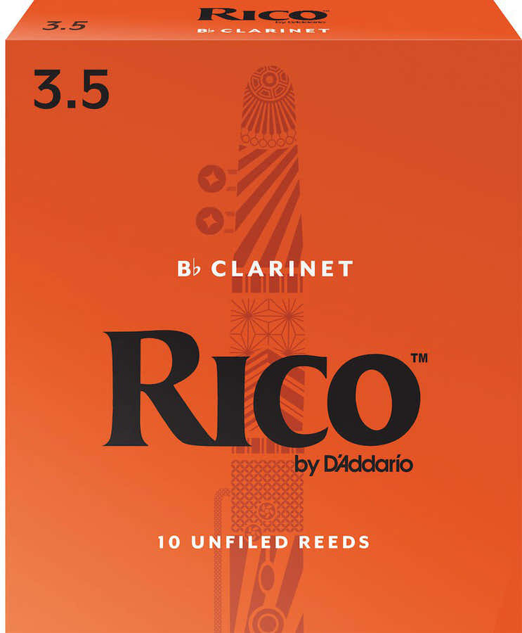 RICO ORANGE BB CLARINET REEDS 3.5