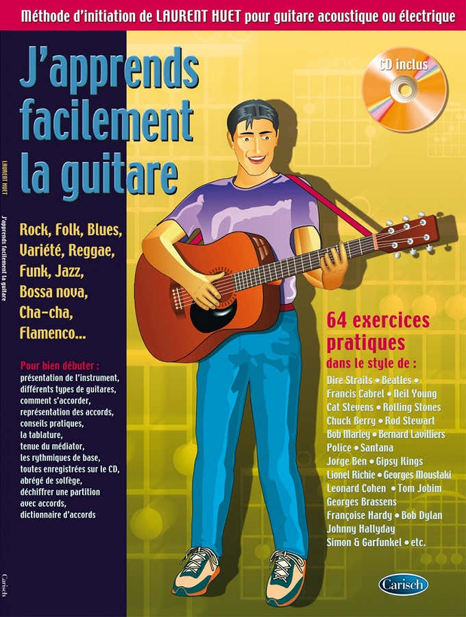 Huet Laurent - J'apprends Facilement La Guitare (version Poche) + CD Debutant
