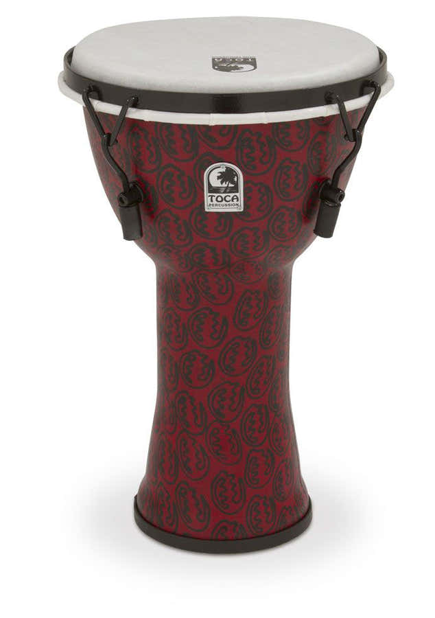DJEMBE FREESTYLE II MECHANICAL TUNED RED MASK SYNTHETIC HEAD 9'' TF2DM-9RM