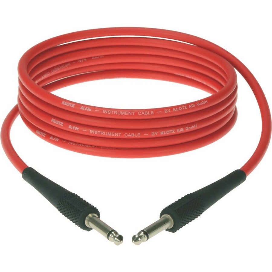 KIK INSTRUMENT CABLE RED 3M JACK 2P - JACK 2P METAL