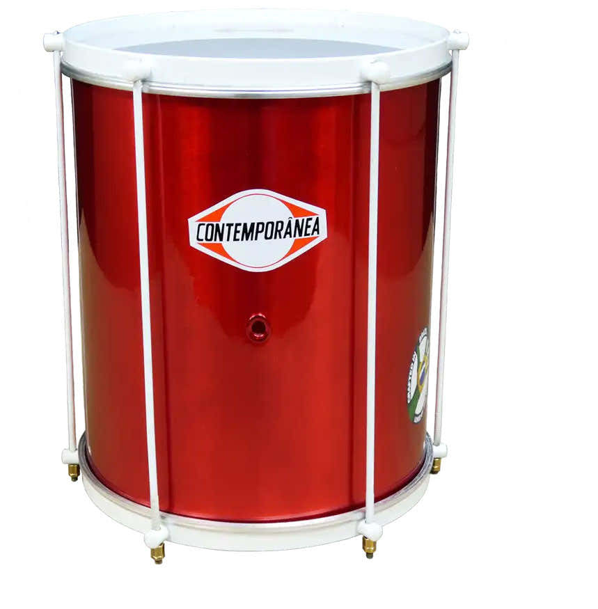 Repinique 12" x 30cm - 6 Tirantes - Light - Vermelho - edição ALEGRIA