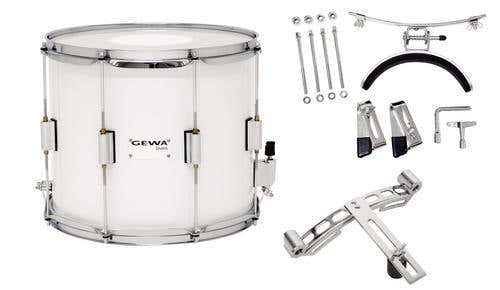 MARCHING SNARE DRUM 14" x 12" BIRCH WHITE