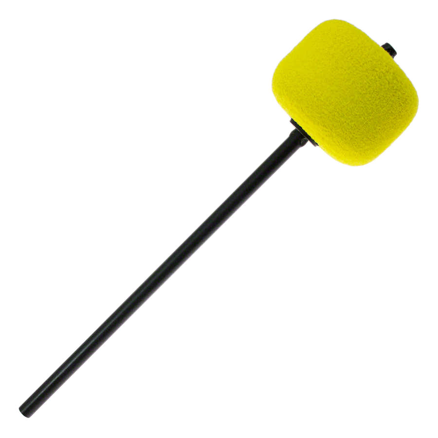 206cky Batedor de pedal de bombo Feltro Amarelo Haste Preta