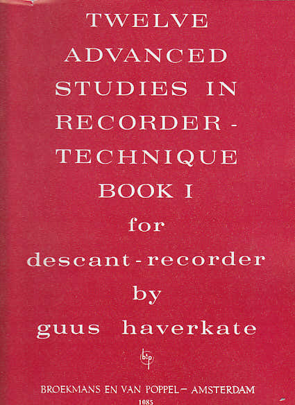 Haverkate - 12 Advanced Studies Vol.1 - Flute A Bec