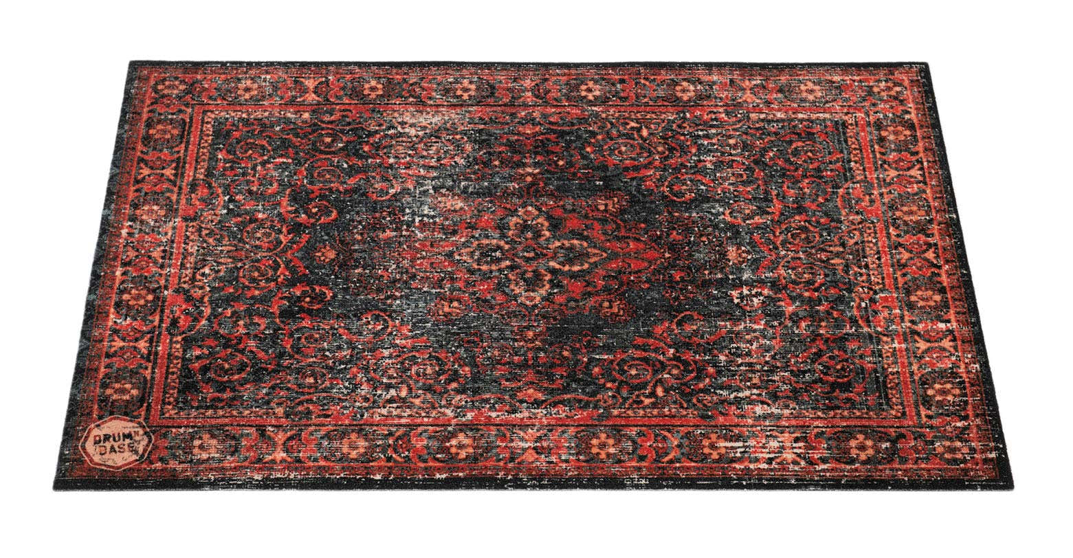 Tapete Vintage Persian 1.30 X 0.90M Antiderrapante - Preto Vermelho