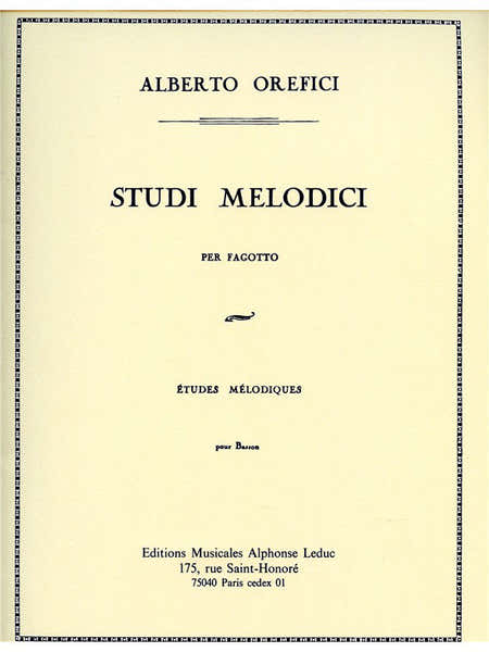 OREFICI A. - STUDI MELODICI - BASSON