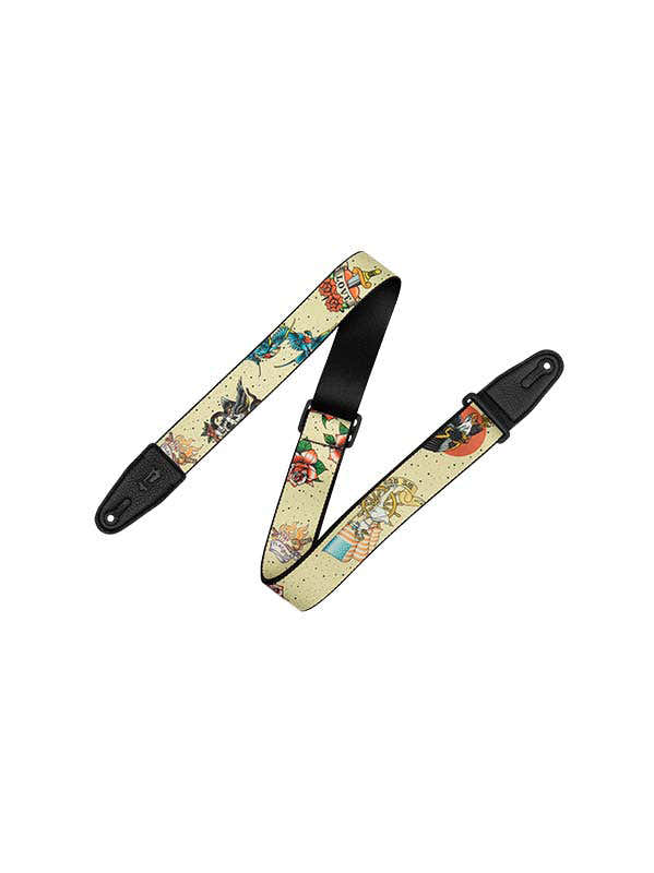 TATTOO SERIES - 5 CM POLYESTER LEATHER TIP WITH TATTOO MOTIFS - DESIGN 005