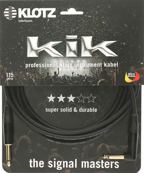 Klotz KIKKG PRO 1,5M BLACK STRAIGHT/ANGLED