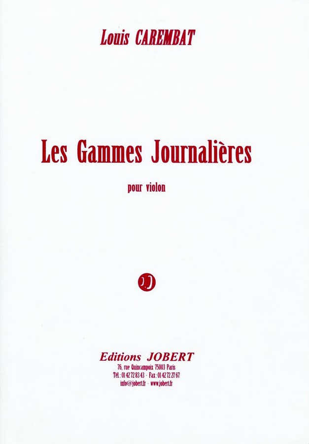 Carembat Louis - Gammes Journalieres - Violon