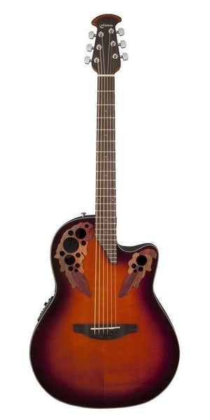 Ovation E-Acoustic Guitar Celebrity Elite Mid Cutaway Sunburst