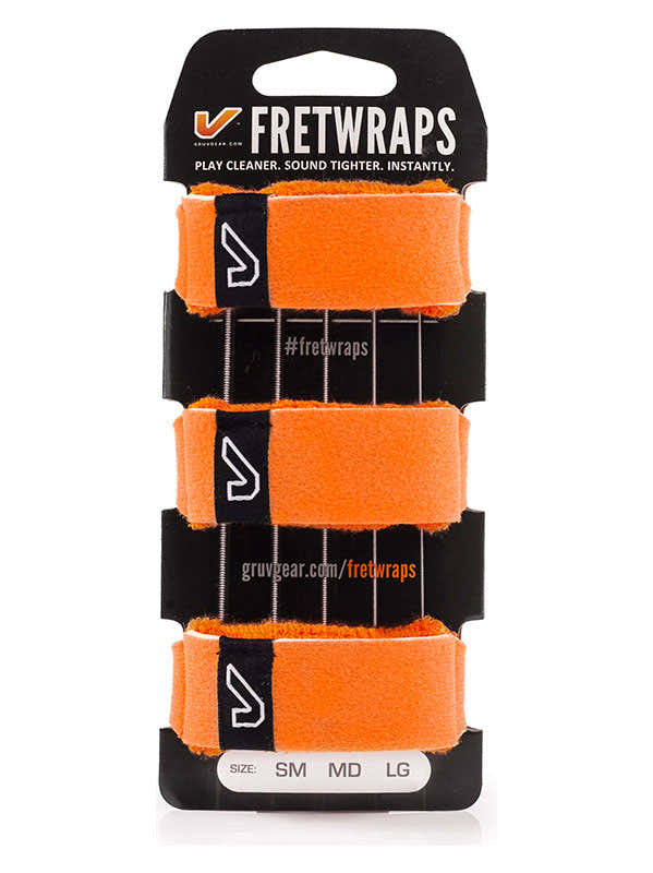 FretWraps Pack de 3 Laranja vivo - Grande