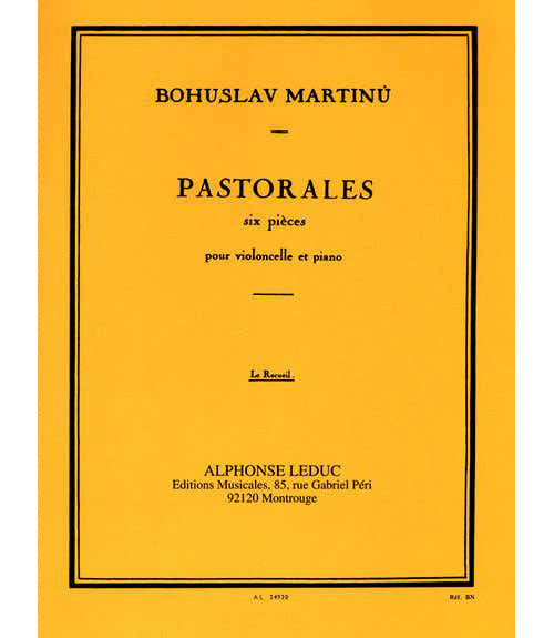 MARTINU BOHUSLAV - PASTORALES - VIOLONCELLE & PIANO