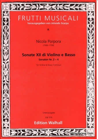 Porpora Nicola - Sonate Xii Di E Basso Sonaten Nr 2-4