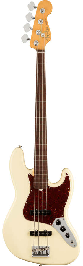 Jazz Bass FL American Professional II RW Olympic White