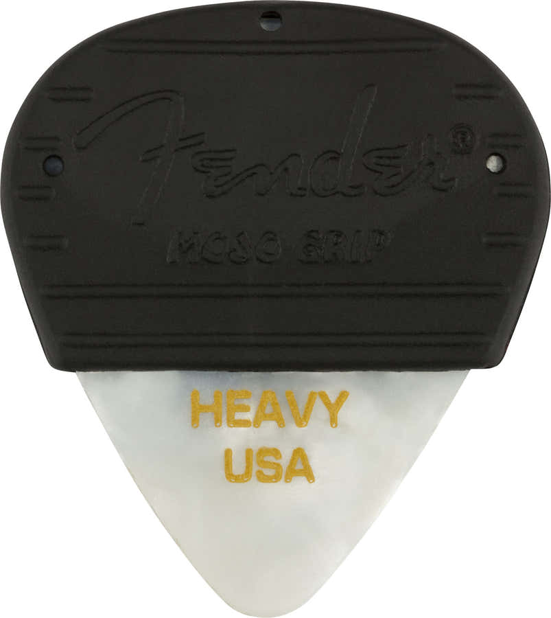 Mojo Grip Palhetas de celuloide pesadas Pack de 3 White Moto