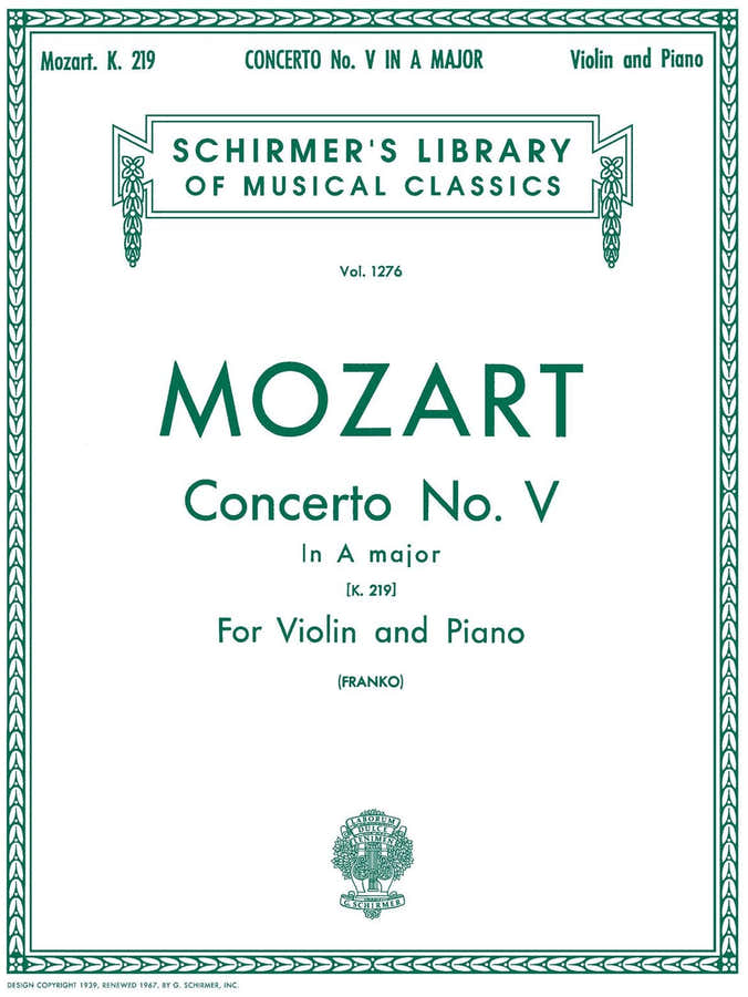 Violin Concerto No.5 In A Major K.219