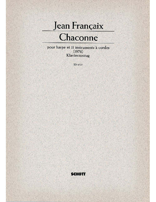 Françaix - Chaconne - Harp et 11 Stringinstruments