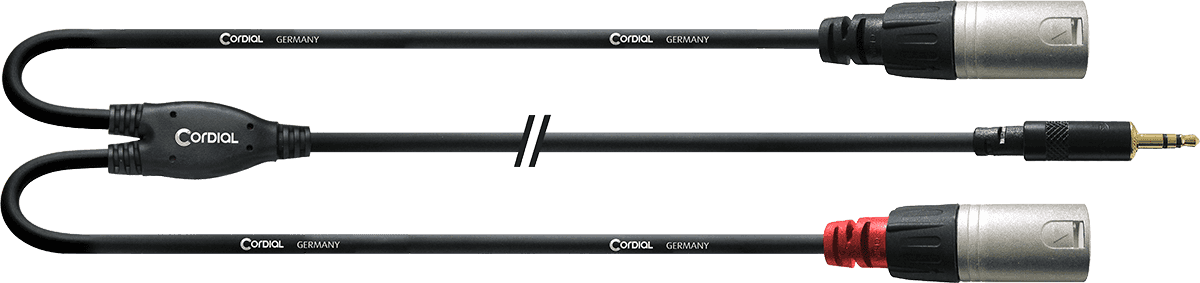 Cabo Y Divisor Minijack Estéreo/2 XLR Machos 3 M