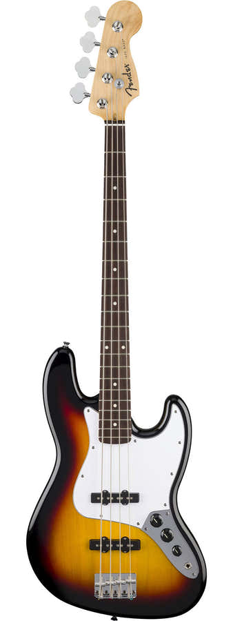 Jazz Bass standard LRL escudo branco 3-Color Sunburst