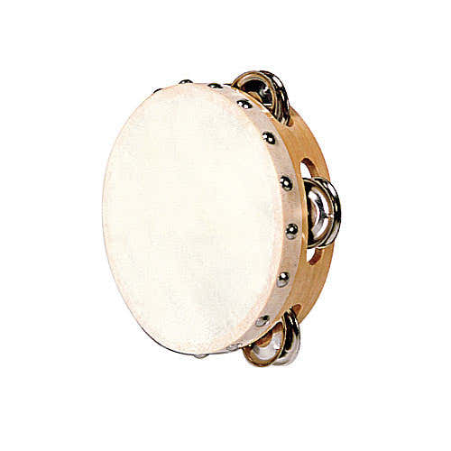 Fuzeau Pandeireta Pele natural 15 CM + soalhas