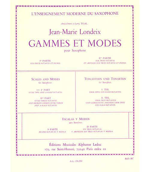 Londeix J.M. - Gammes et Modes - Saxophone Solo