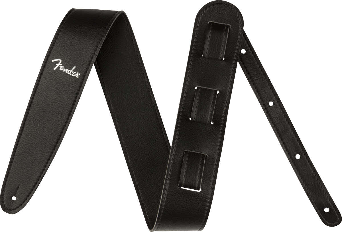VEGAN LEATHER STRAP BLACK 2.5"